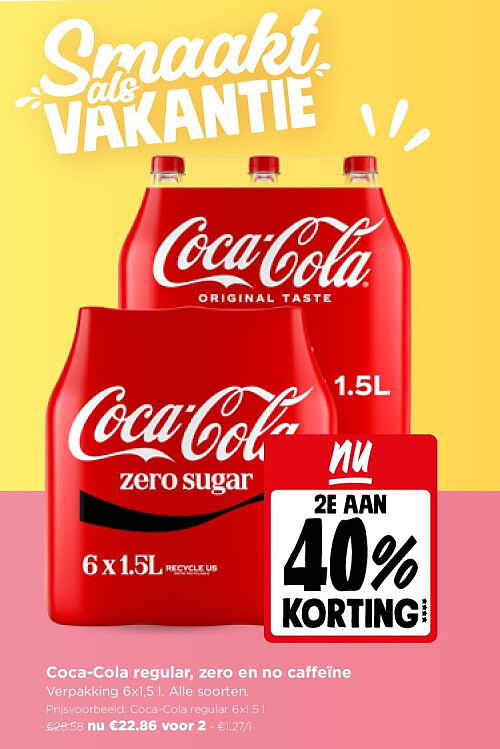 Coca-Cola regular, zero en no caffeïne