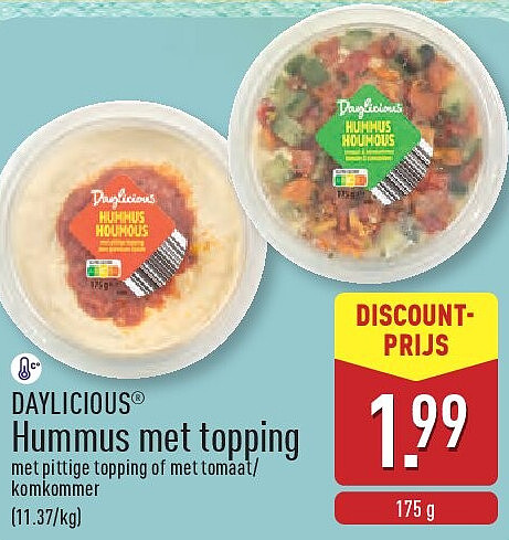 Hummus met topping