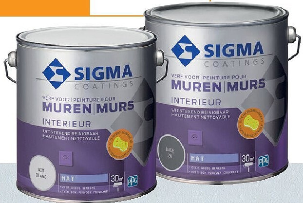 Sigma reinigbare muurverf 2,5 L