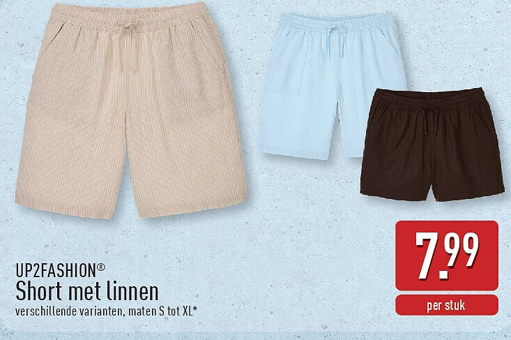 Short met linnen