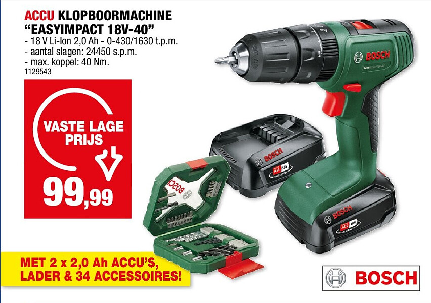 ACCU KLOPBOORMACHINE “EASYIMPACT 18V-40”