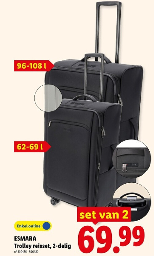 Trolley reisset, 2-delig
