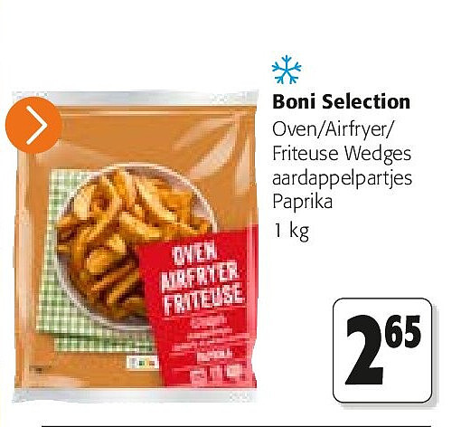 Boni Selection Oven/Airfryer/ Friteuse Wedges aardappelpartjes Paprika 1 kg