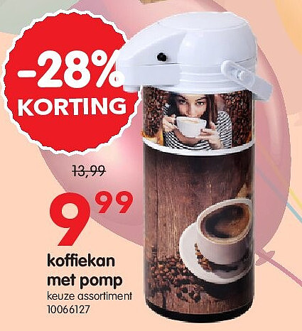 koffiekan met pomp