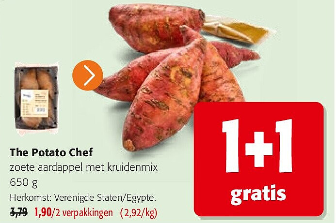 The Potato Chef zoete aardappel met kruidenmix 650 g
