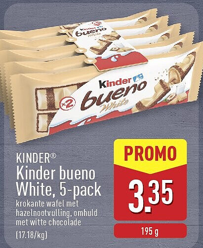 Kinder bueno White, 5-pack