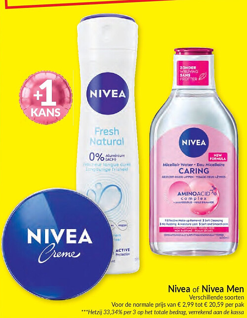 Nivea en Nivea Men verzorgingsproducten