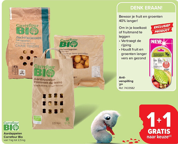Aardappelen Carrefour Bio aanbieding | Promojagers