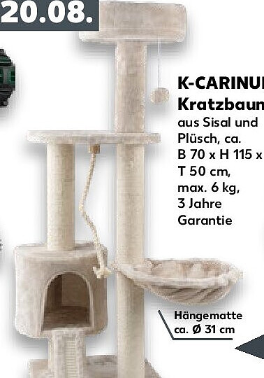 K-CARINURA Kratzbaum, ca. B 70 x H 115 x T 50 cm