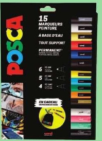 Pack de 15 marqueurs POSCA