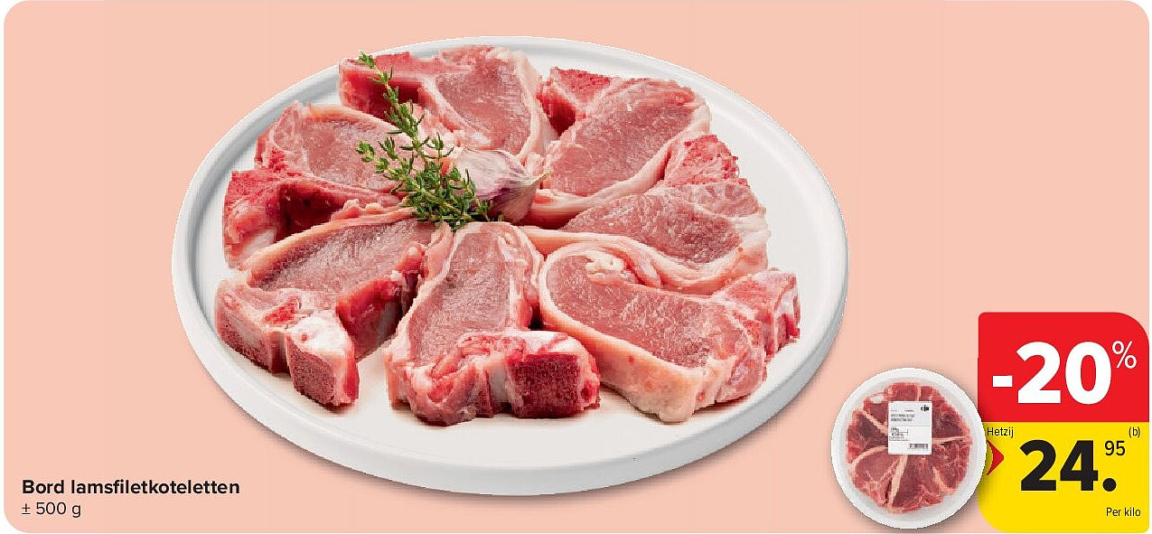 Bord lamsfi letkoteletten