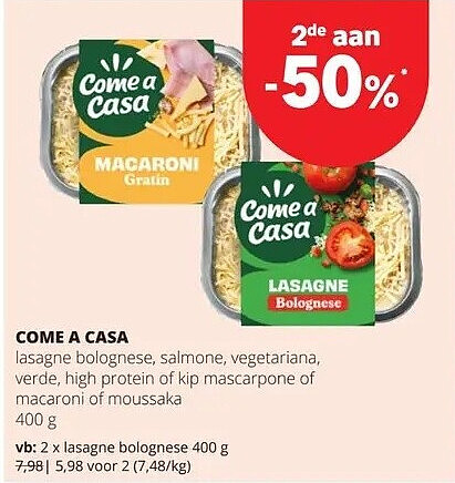 COME A CASA lasagne bolognese 400 g
