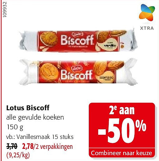 Lotus Biscoff Vanillesmaak 15 stuks
