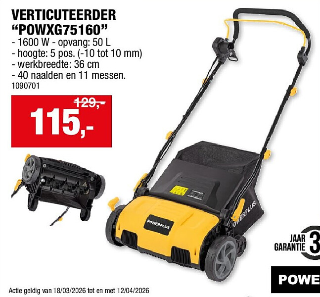 VERTICUTEERDER “POWXG75160”