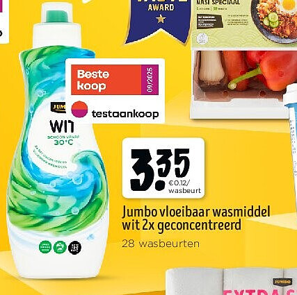 Jumbo vloeibaar wasmiddel wit 2x geconcentreerd