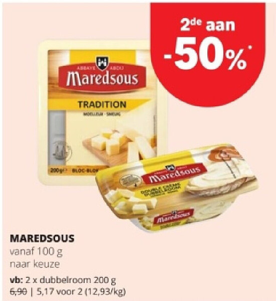 MAREDSOUS dubbelroom 200 g