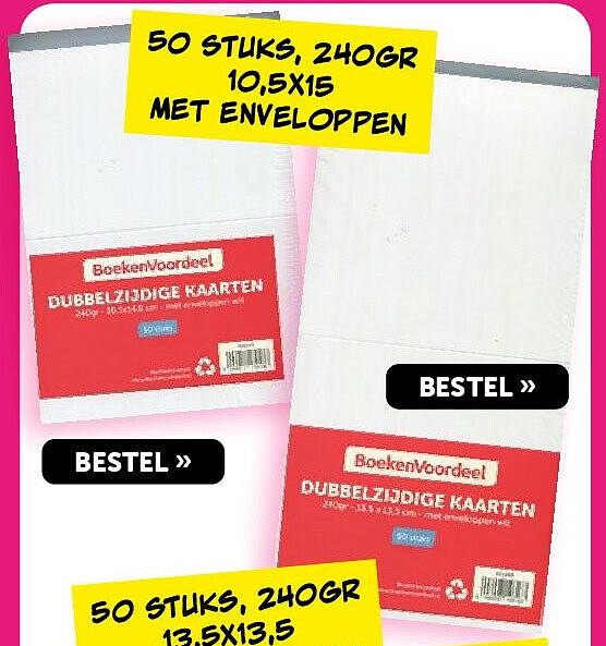 Dubbelzijdige kaarten