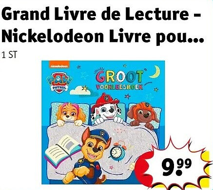 Grand Livre de Lecture - Nickelodeon Livre pou.