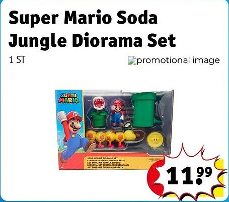 Super Mario Soda Jungle Diorama Set
