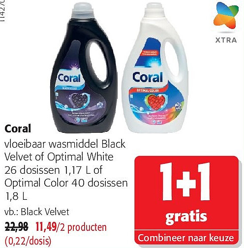 Coral vloeibaar wasmiddel Black