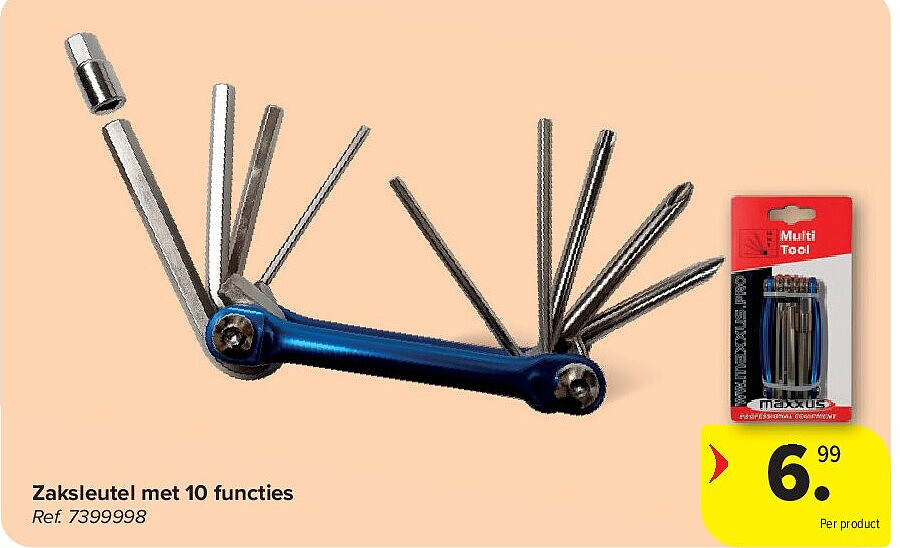 Zaksleutel met 10 functies