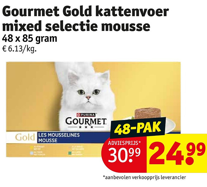 Gourmet Gold kattenvoer mixed selectie mousse