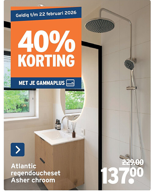 Atlantic regendoucheset Asher chroom