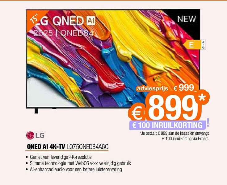 LG QNED AI 4K-TV LQ75QNED84A6C