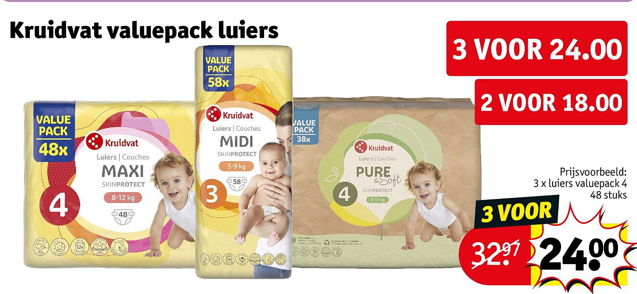 Kruidvat valuepack luiers