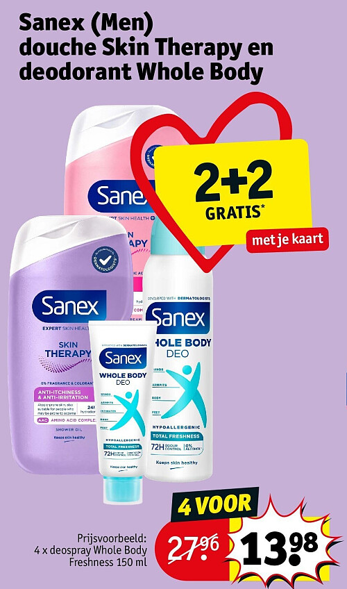 Sanex (Men) douche Skin Therapy en deodorant Whole Body