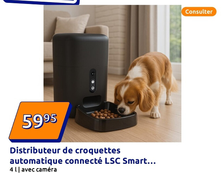 Distributeur de croquettes automatique connecté LSC Smart Connect