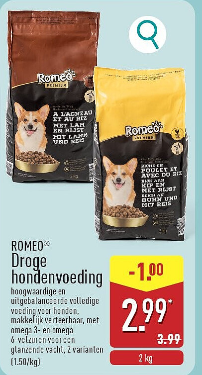 Droge hondenvoeding