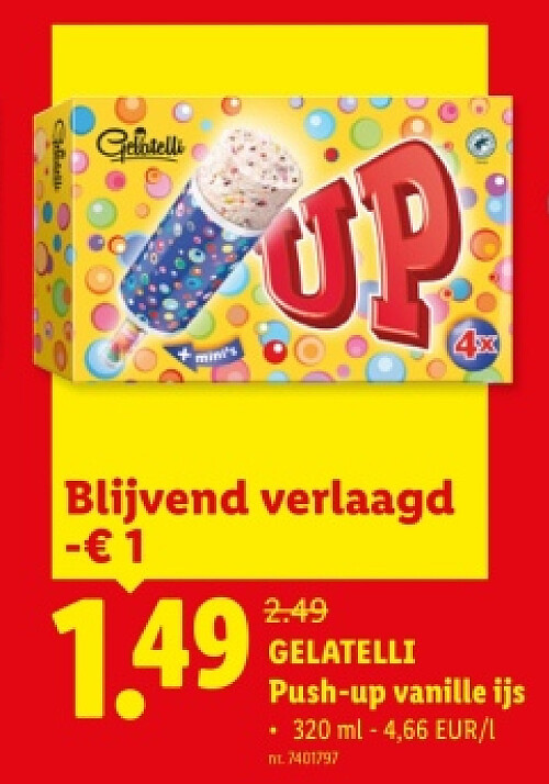 ELATELLI Push-up vanille ijs