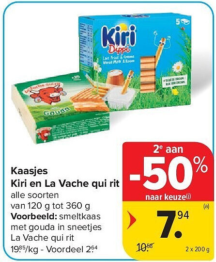 Kaasjes Kiri en La Vache qui rit