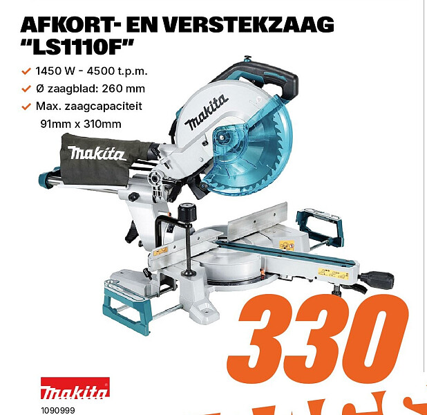 AFKORT- EN VERSTEKZAAG “LS1110F”