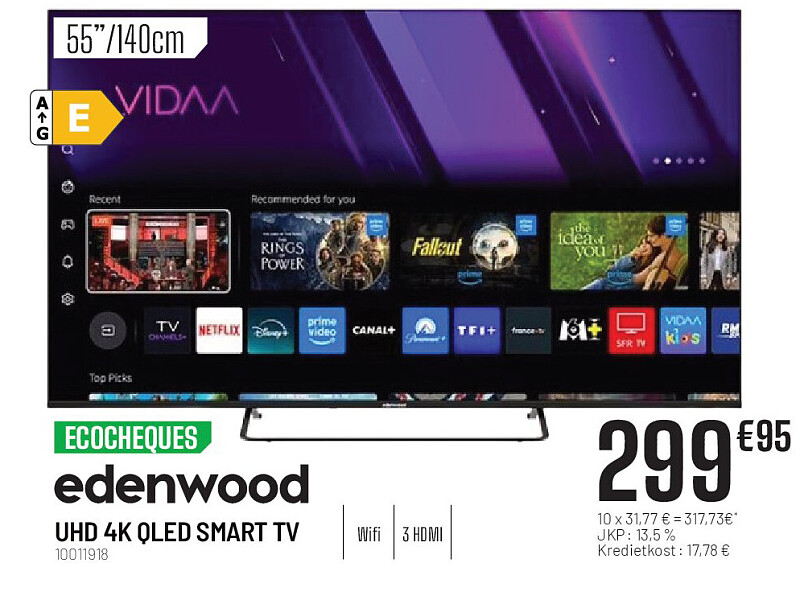 edenwood UHD 4K QLED SMART TV