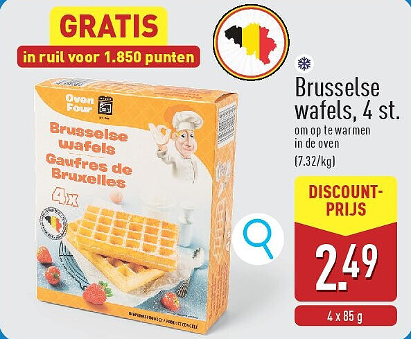 Brusselse wafels, 4st.