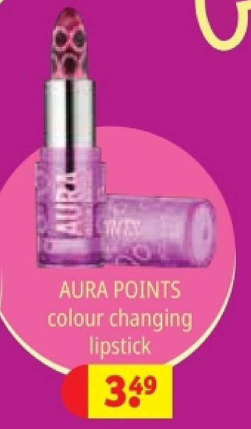 AURA POINTS colour changing lipstick