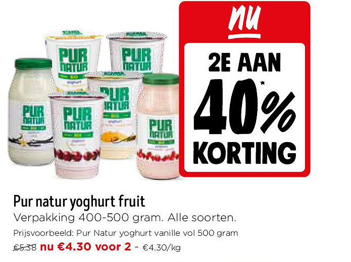 Pur natur yoghurt fruit