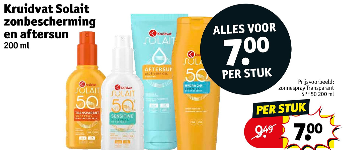 Kruidvat Solait zonbescherming en aftersun