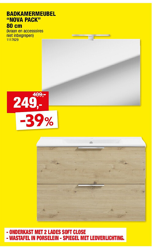 BADKAMERMEUBEL “NOVA PACK” 80 cm