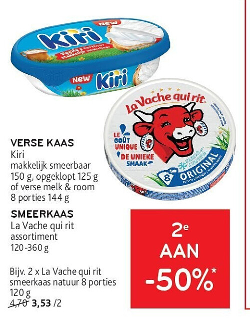 La Vache qui rit smeerkaas natuur 8 porties 120 g