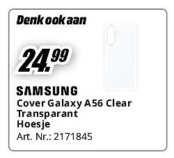 Samsung Cover Galaxy A56 Clear Transparant Hoesje