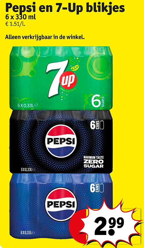 Pepsi en 7-Up blikjes