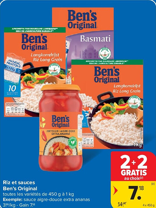 Riz et sauces Ben’s Original 4 x 450 g