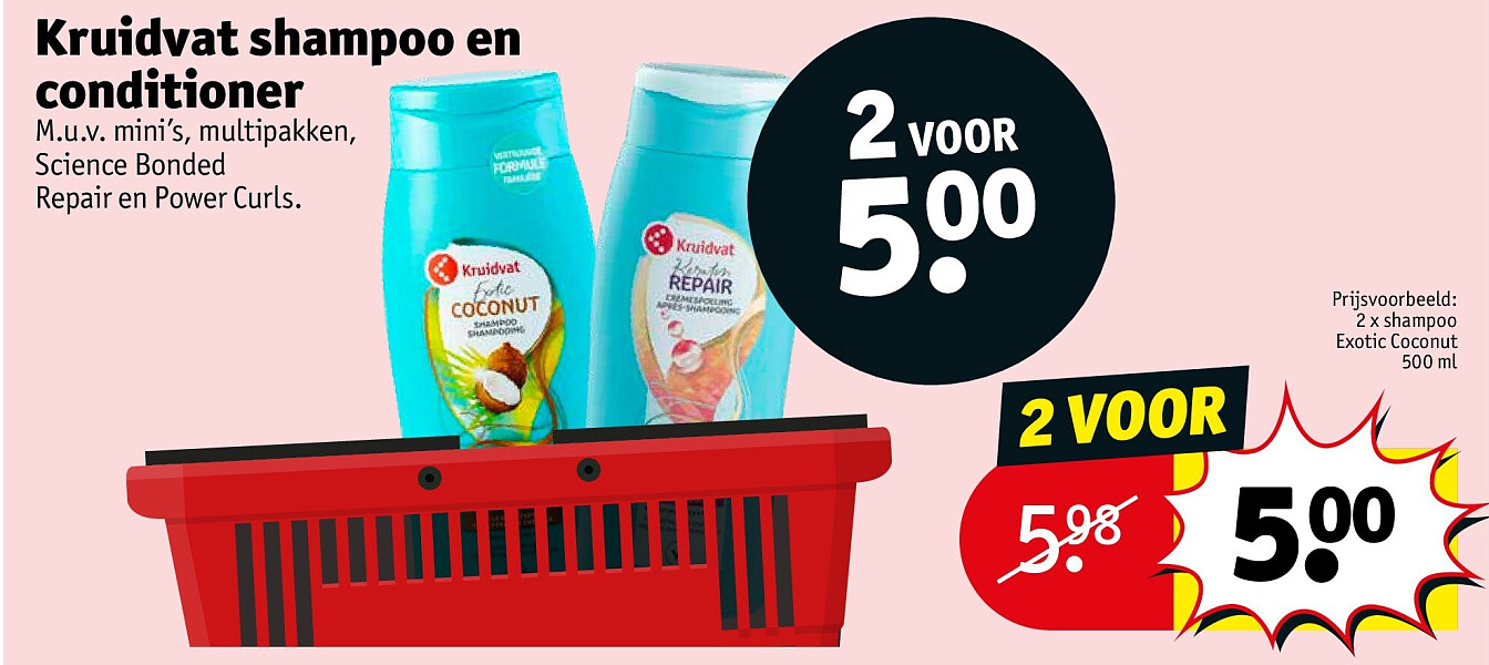 Kruidvat shampoo en conditioner