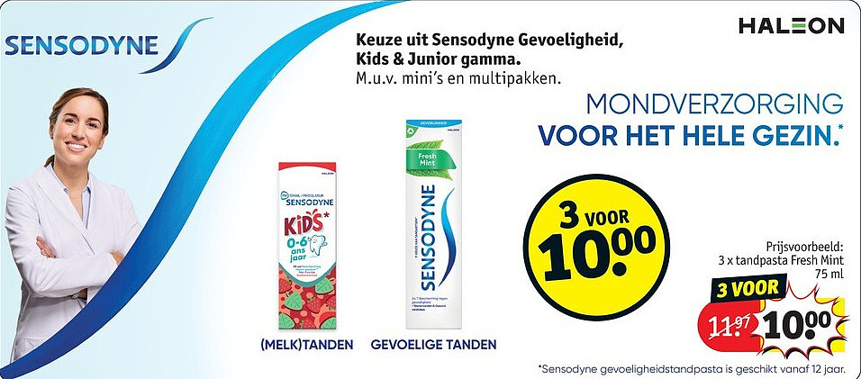 3 x tandpasta Fresh Mint 75 ml