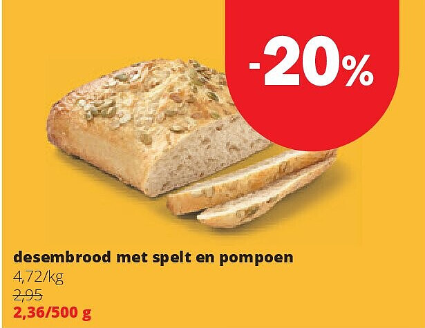 desembrood met spelt en pompoen