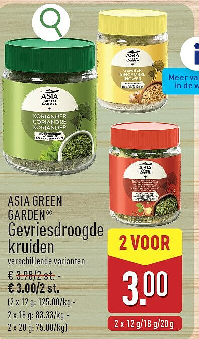 Gevriesdroogde kruiden