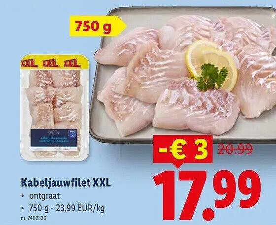 Kabeljauwfilet XXL